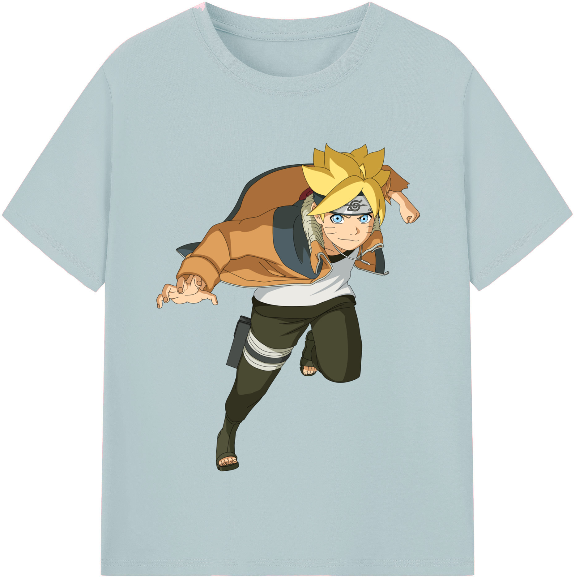 （画像用） NARUTO -ナルト- うずまき ナルト Uzumaki Naruto 綿100％半袖Tシャツ（フロントプリント）